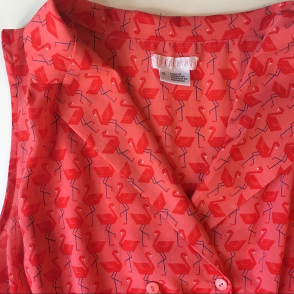 UO Cooperative Daisy Wrap Dress in Flamingo Print - Picture 5 of 7